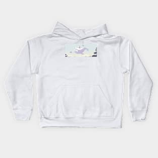 Christmas whale Kids Hoodie